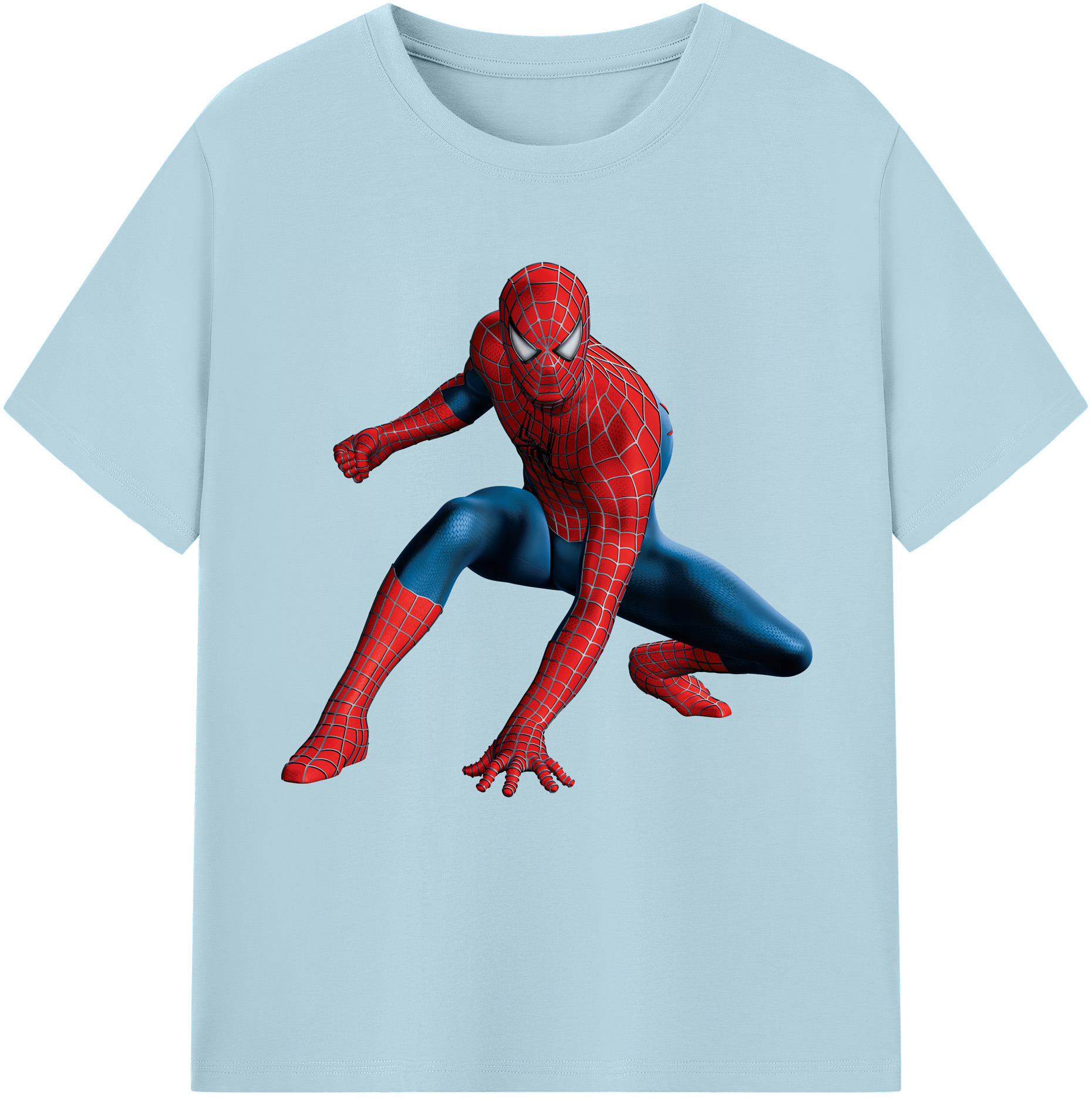 （画像用） Spider Man スパイダーマン 綿100％半袖Tシャツ（フロントプリント）